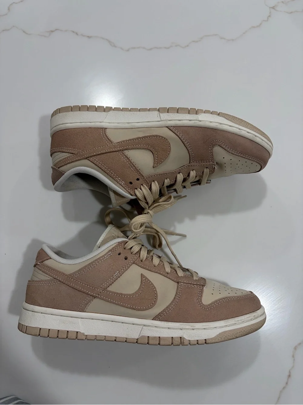 Nike Dunk Low Women's Sneakers in Sanddrift Taupe and Cream